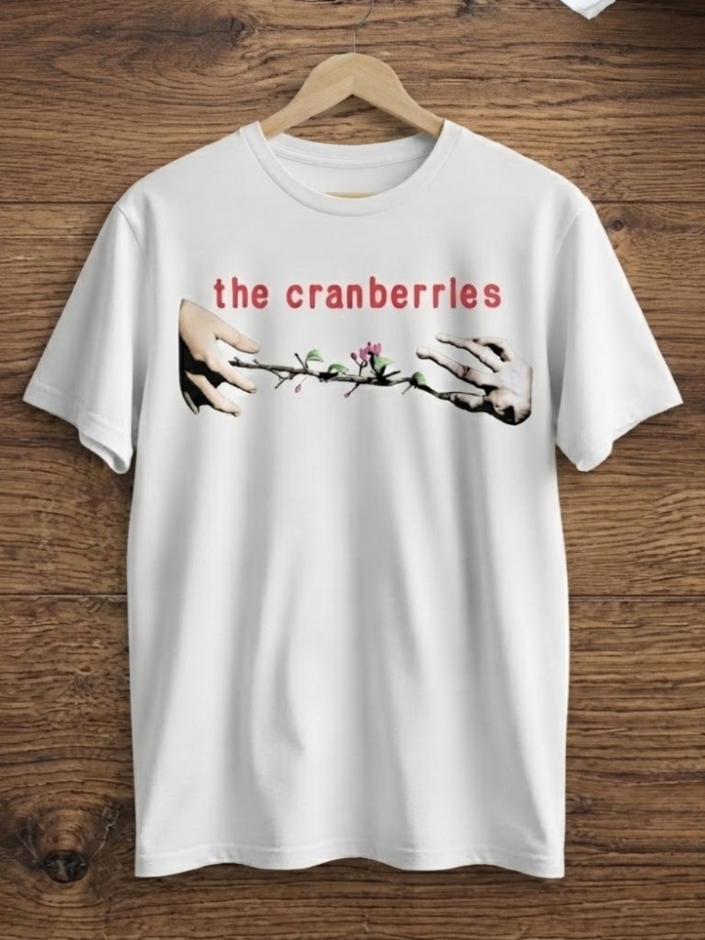 The Cranberries Band Hands Holding Branch Flowers Vintage Rock T-Shirt